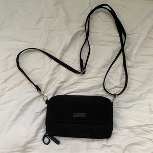 ADORABLE BLACK VERA BRADLEY CROSSBODY PURSE WALLET